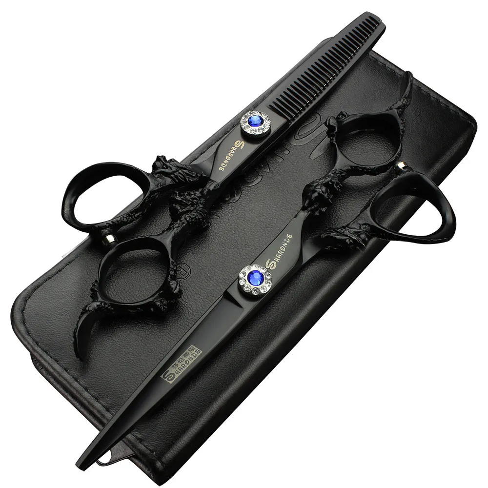 

Sharonds 6 inch professional hairdressing scissors set personalized diamond black styling hairdressing tools
