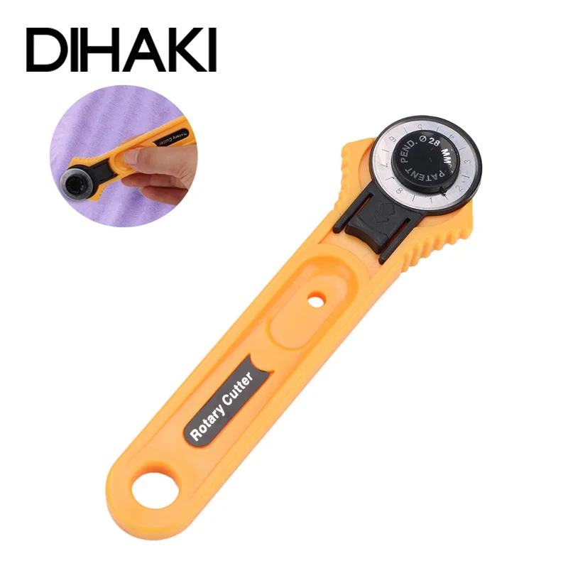 

28mm Patchwork Roller Wheel Round Knife Cloth Fabric Cutter Tool Leather Paper Vinyl Strips Rotary Cutter Sewing Tools