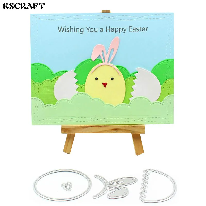 

KSCRAFT Easter Egg Metal Cutting Dies for DIY Scrapbooking/Card Making/Kids Fun Decoration Supplies