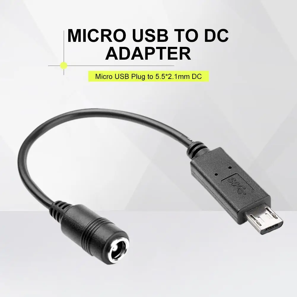 Микро-usb-штекер до 5,5 мм 2,1 мм DC баррель Jack адаптер 5 в разъем кабеля питания