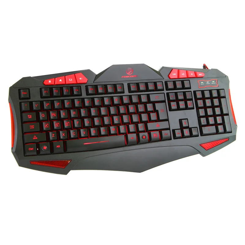 

USB Wired Backlit Gaming keyboard For Gamer Switch 7 Color Waterproof Cool Game Keyboard Mechanical feel For PC For Home Office