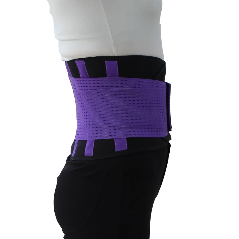 Пояс для триммера, Корректор осанки, бандаж, Ортопедический Корсет, бандаж для спины, живота, поясницы, поддерживающий пояс для мужчин и женщин, пояс для фитнеса - Цвет: Фиолетовый