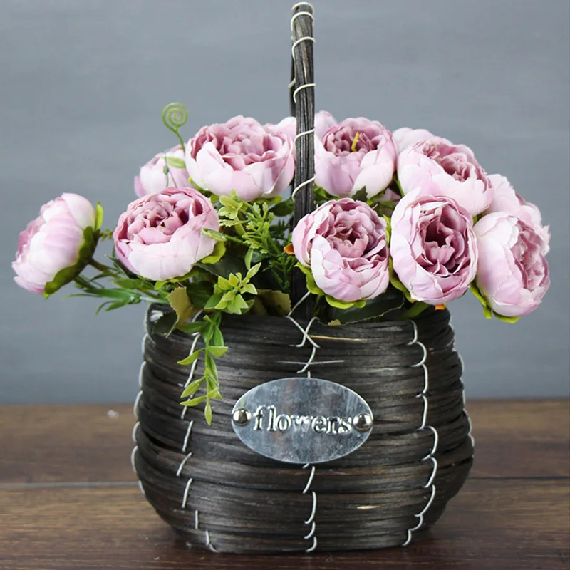 artificial flower silk peonies home decor(8)