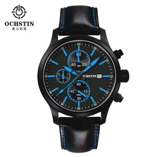 2016 Limited Fashion Men Watch Ochstin Multifunction Casual Watches Top Brand Luxury Leather Wristwatches Quartz Reloj Hombre
