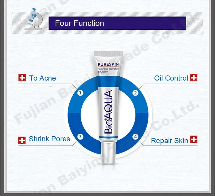 Bioaqua анти-акне крем/масло Управление/уменьшить поры/акне рубцов удалить/Уход за кожей лица дневной крем