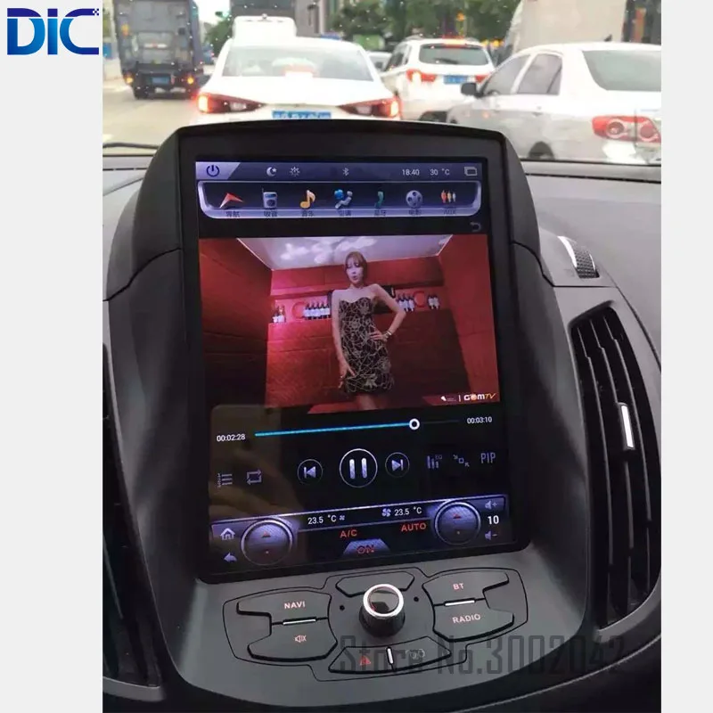 Excellent DLC Android 6.0 GPS navigation player Car Styling radio vertical screen mirror link video audio For ford Kuga Escape 2013-2017 3