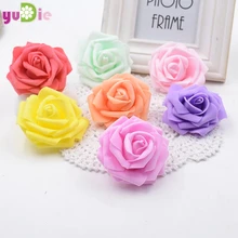 10 шт., 7 см, искусственные цветы из пенопласта, свадебные украшения, сделай сам, венок, Скрапбукинг для рукоделия, искусственные цветы, декорации Para