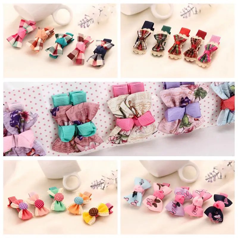 10 PCS Baby Hair Accessory Toddler Girl Hairpins Hair Clips Bows Ribbon Headwear