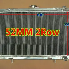 УФ-фильтр 52 мм с 2ROW Новинка производительность для Nissan 180SX S13 CA18DET 1,8 Turbo 1988-1994 MT Алюминий сплав гоночный радиатор 89 90 91 92 93