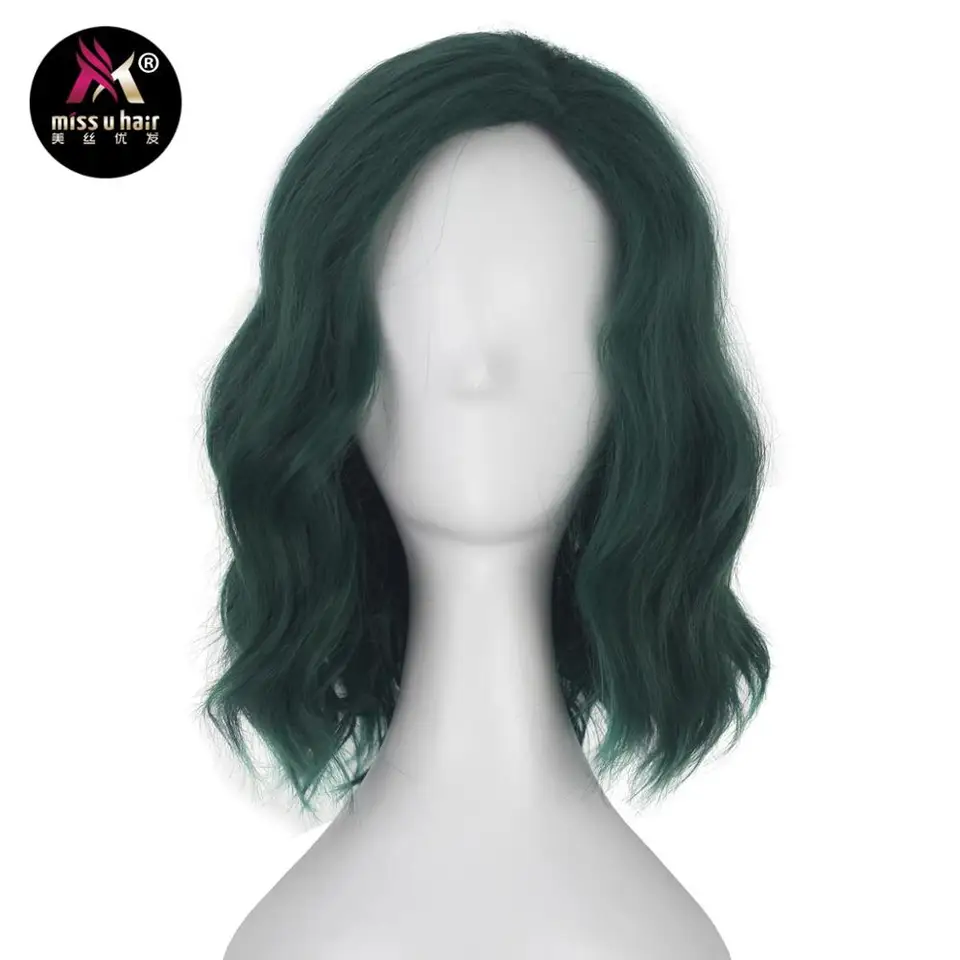 dark green wig