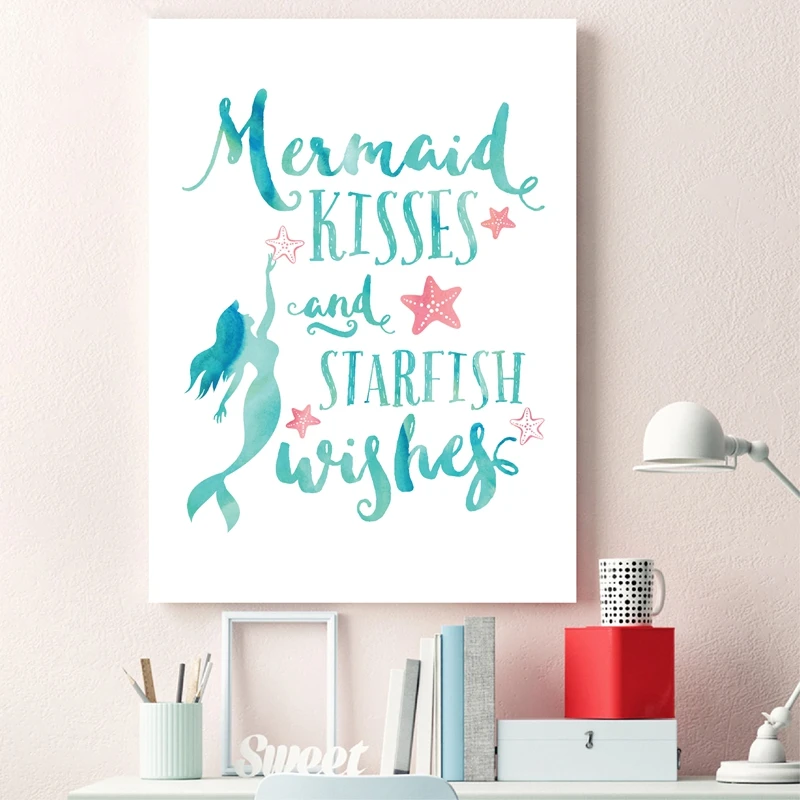 Mermaid Poster Home Room Decor