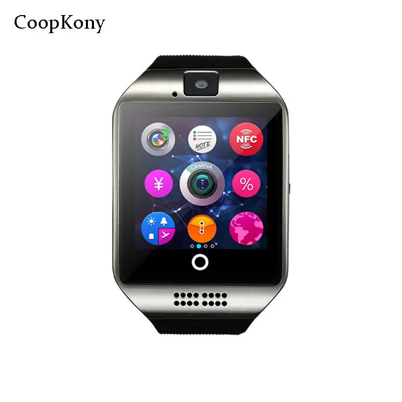 

Coopkony Passometer Smart watch Touch Screen Camera Support TF Card Bluetooth Smartwatch for Android IOS Phone Watches