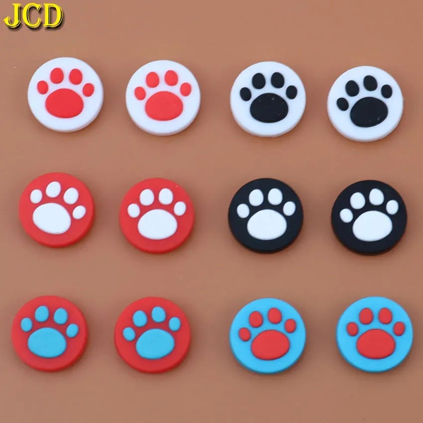 

JCD 2PCS Silicone Analog Joystick Grips Caps for Nintend Switch For Pokeball Go Controller Cat Paw Claw Joystick Cover