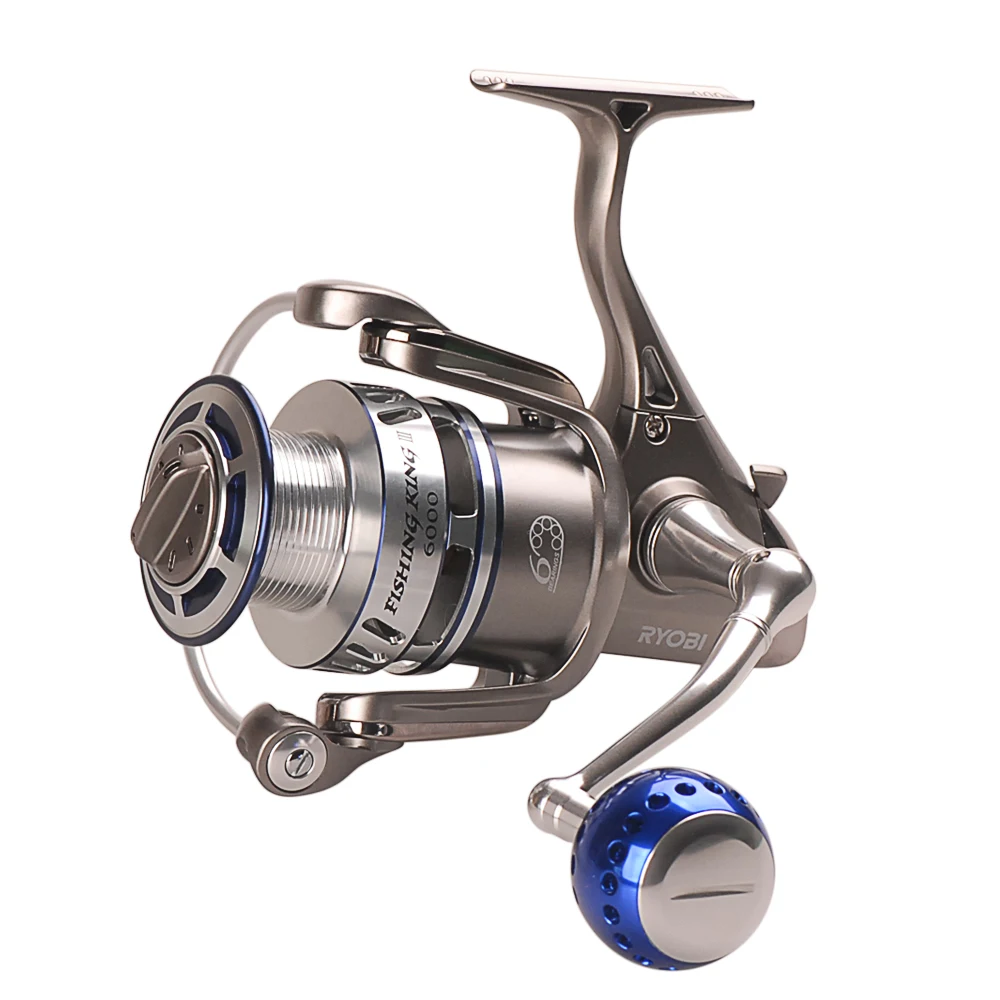 RYOBI Fishing King III 6000 8000 размер 6+ 1 BB спиннинговые Катушки 5,0: 1 мощность сопротивления 10 кг Карп Weeve Фидер Carretilha Para Pesca рыба