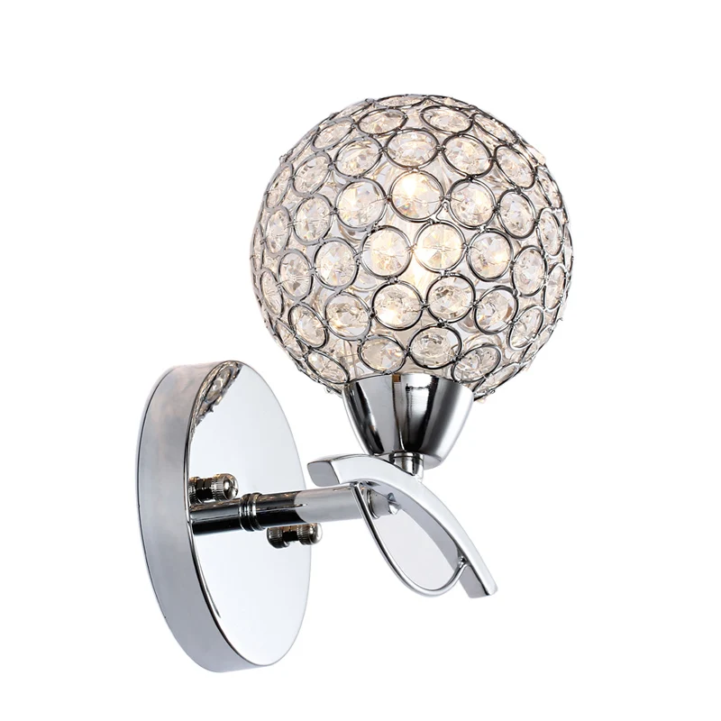

Europe Indoor crystal wall sconces modern bedside wall lamp foyer study decoration light