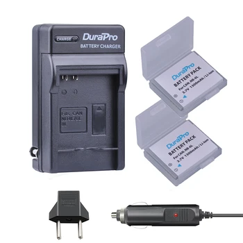 

2pc NB-6L NB6L NB 6L NB-6LH 1300mAh Li-Ion Battery + Car Charger + EU Plug For CANON PowerShot SX240 SX260 HS IXY110 SD980