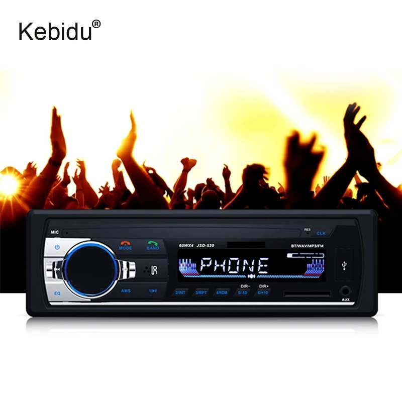 Автомобильный радиоприемник Kebidu 12 в 1DIN с поддержкой Bluetooth стерео плеер FM радио mp3