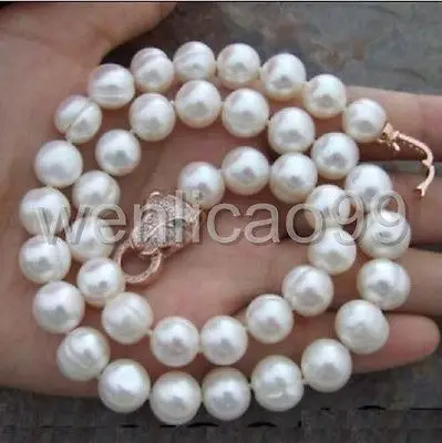 

nature 9-10MM SOUTH SEA WHITE PEARL BEAUTIFUL NECKLACE 18