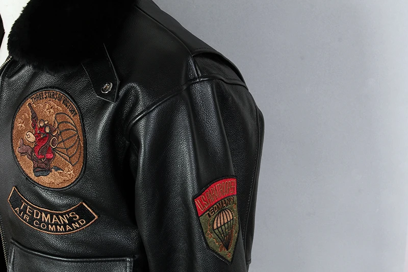 AVIREX FLY модные Air Force куртка с меховым воротником, пальто из натуральной кожи куртка Для мужчин Курточка бомбер натуральная кожа крупного рогатого скота мотоциклетная куртка из натуральной кожи