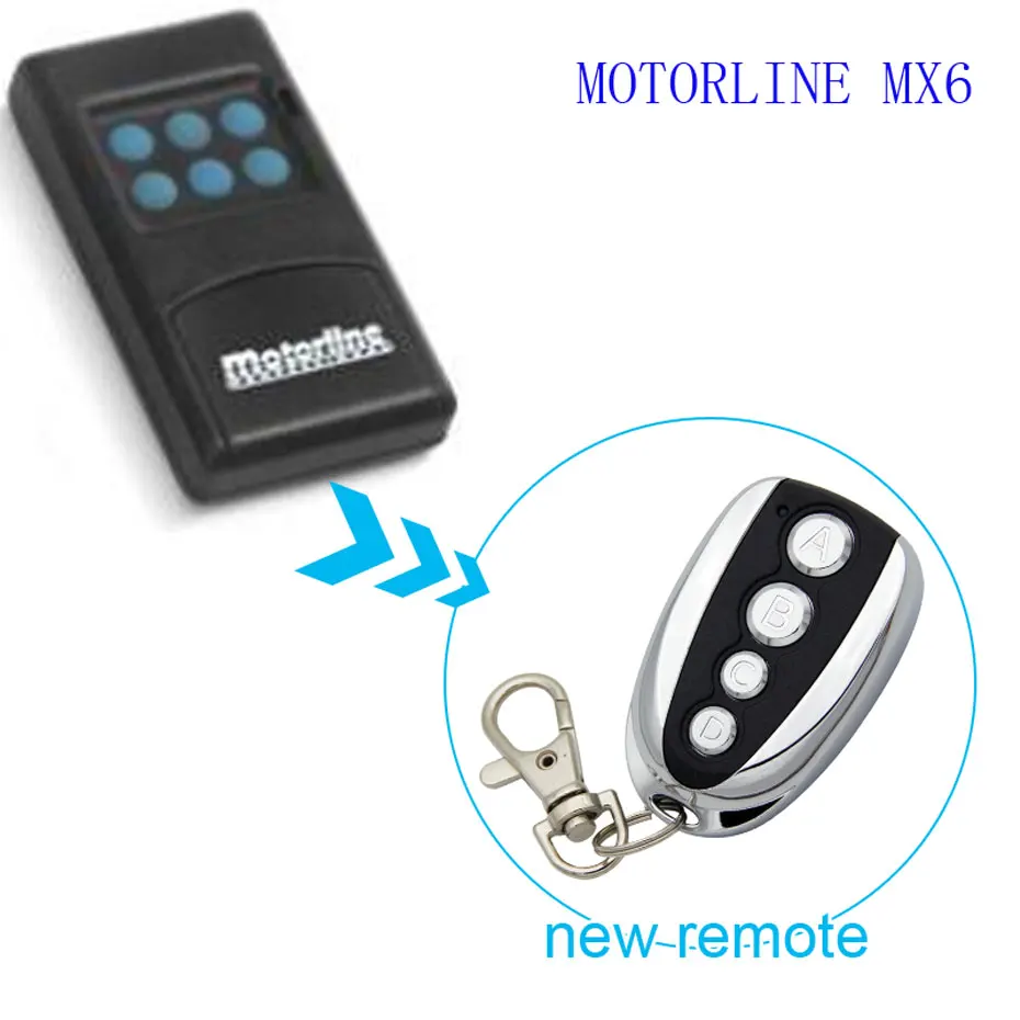 

Garage Door/Gate Remote Control Replacement/Duplicator 433.92mhz MOTORLINE MX6
