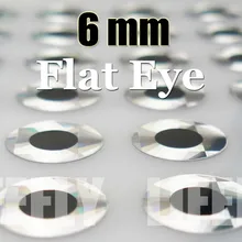 6 мм плоское серебро/ 1100 плоских глаз, муха завязывания, джиг завязывания, изготовления приманки, спиннербейтов