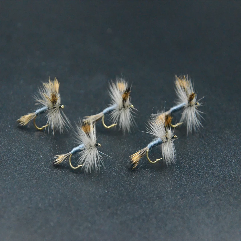 CONTEMPLATOR 5 шт./кор. серый Вульф похожая на настоящую силуэт Mayfly dun крепкий сухой мухи 12# Ephemera danica fly рыболовные приманки искусственные приманки