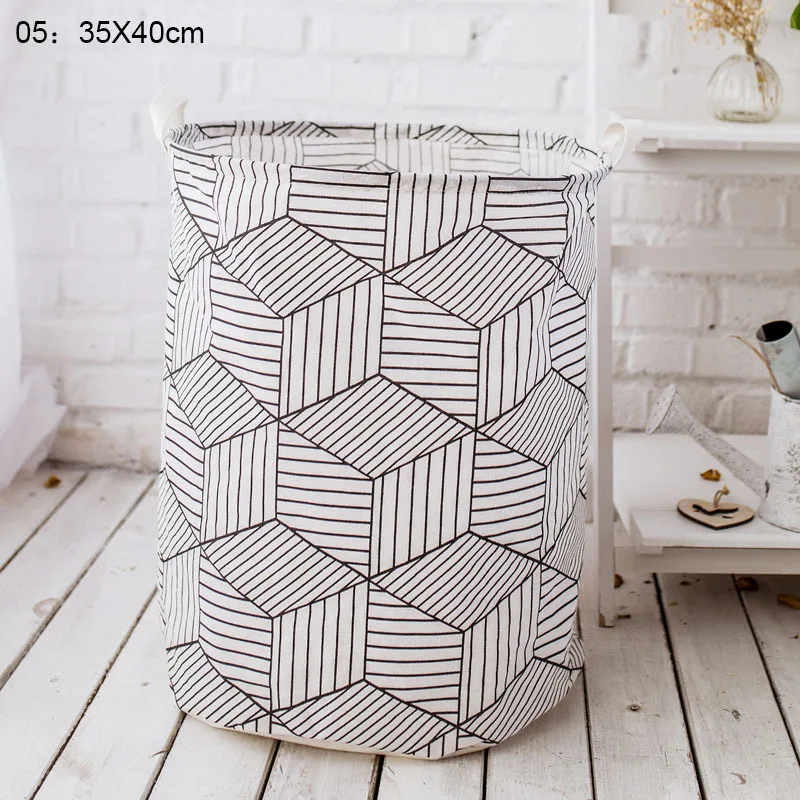 Folding Laundry Basket Cartoon Storage Barrel Standing Toys Clothing Storage Bucket Laundry Organizer Holder Pouch Household