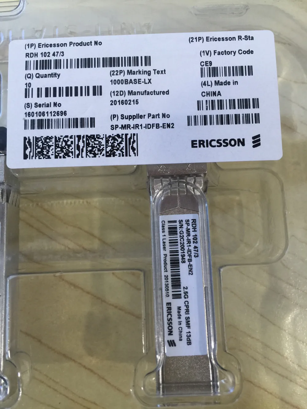 Ericsson RDH 102 47/3 sp-mr-ir1-idfb-en2 новое и оригинальное в наличии