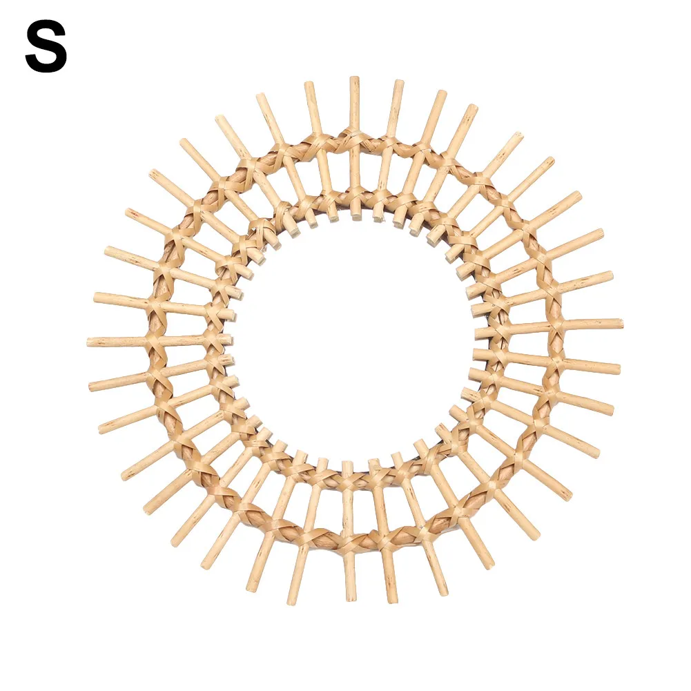 Rattan inovador macrame franja arte decoração redonda