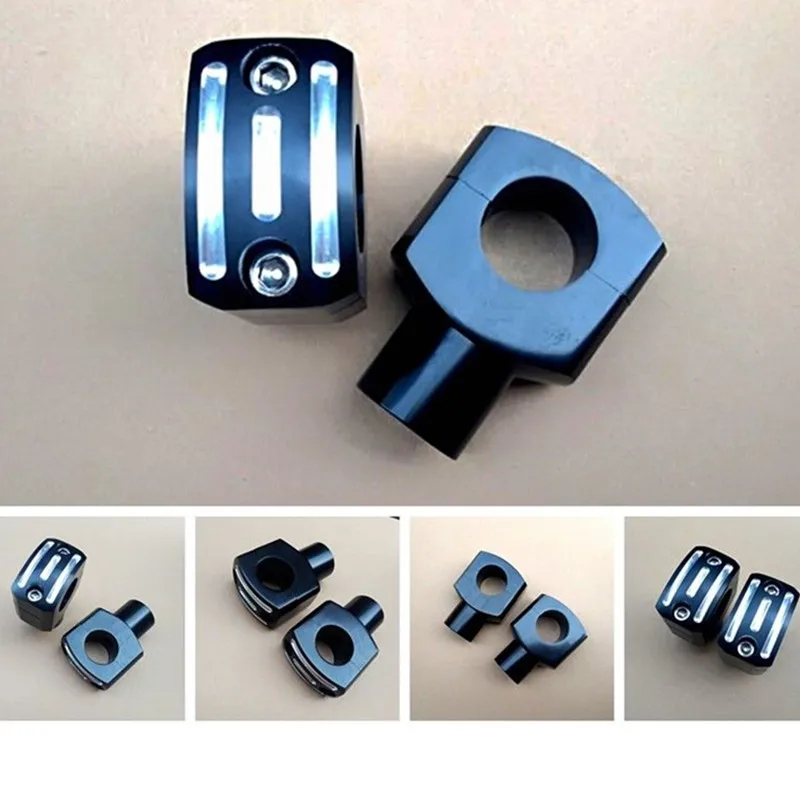 

Motorcycle Black 1" 25mm HandleBar Risers For Kawasaki Vulcan Yamaha V Star ATV Cafe Racer Old School Bobber Touring
