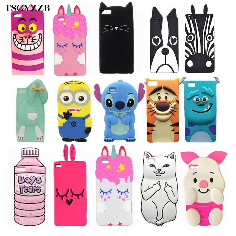 

Funda for Huawei P8 Lite 5.0 Case Cover Cute Cartoon Cases 3D Relief Silicone Phone Cover Case Coque for Huawei P8Lite P8 5.2