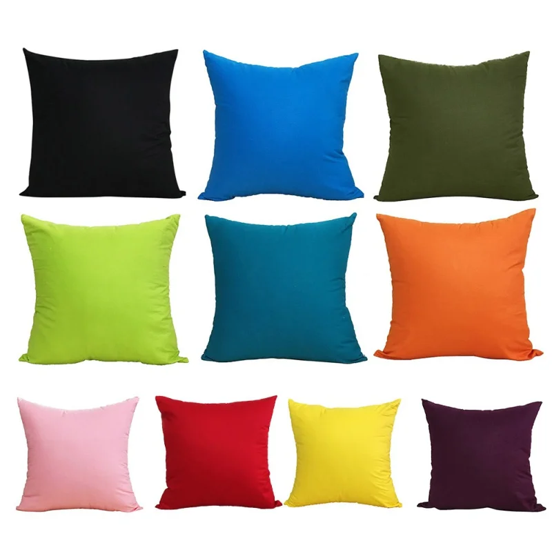 Solid Colors 100 Cotton pillowcase Comfortable Throw Pillow Case