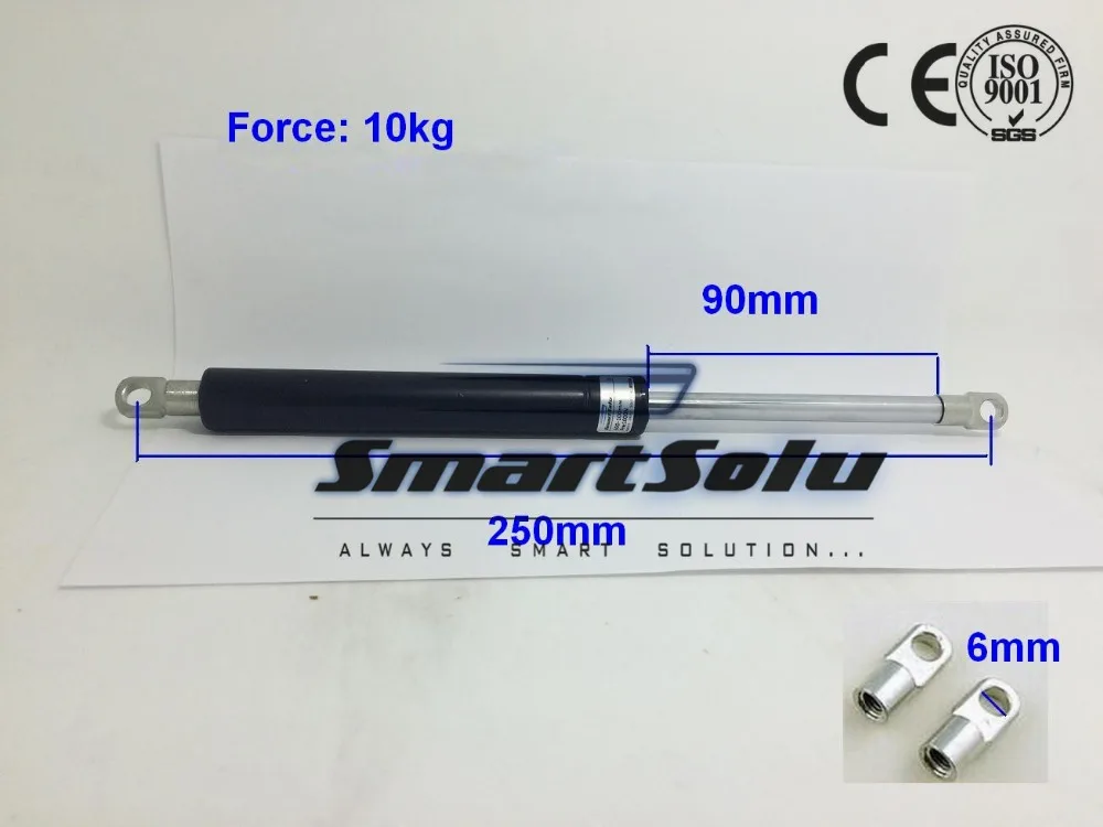 

Free Shipping Gas Springs for Cabinet, Door, Kitchen 10kg/22lbs Force 250*90mm