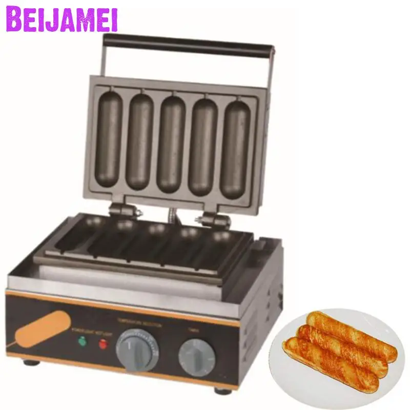 

BEIJAMEI Free Shipping Commercial Hot Dog Waffle Maker 220V/ 110V Electric Hotdog Maker Making Machine For Sale