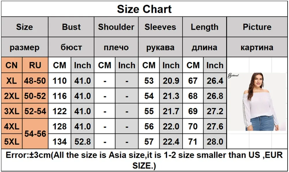 8001 size table