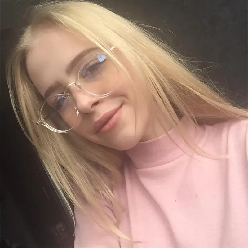 

Women Retro Myopia Eyeglasses Frame Female Eye Glasses Vintage Optical Glasses Prescription Transparent Frame Blue Light Eyewear