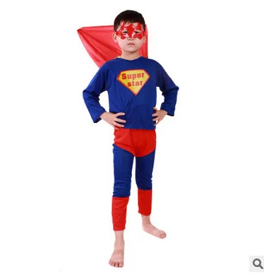 Красный костюм Человека-паука для мальчиков, черный костюм Человека-паука на Хэллоуин для детей, Карнавальная одежда, шапка, штаны, накидка, маска