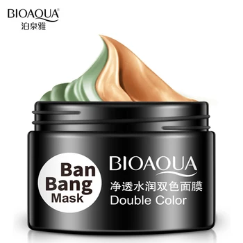 

BIOAQUA Brand Double Effect Mud Mask Facial Skin Care Deep Pore Clean and Nourish Moisturizer Clay Treatment Masks Face Care