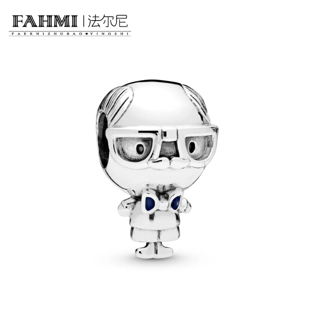 

FAHMI 100% 925 Sterling Silver New 2019 Spring Mother's Day 798013EN188 Grandpa Charm Beaded Fit DIY Bracelet Jewelry Gift