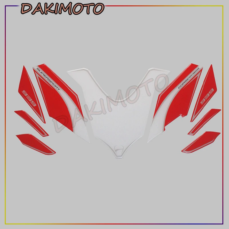

For Ducati Supersport 939 2016 2017 Motorcycle Front and Rear Fairing Head Sticker 3D Gel Protector Tank