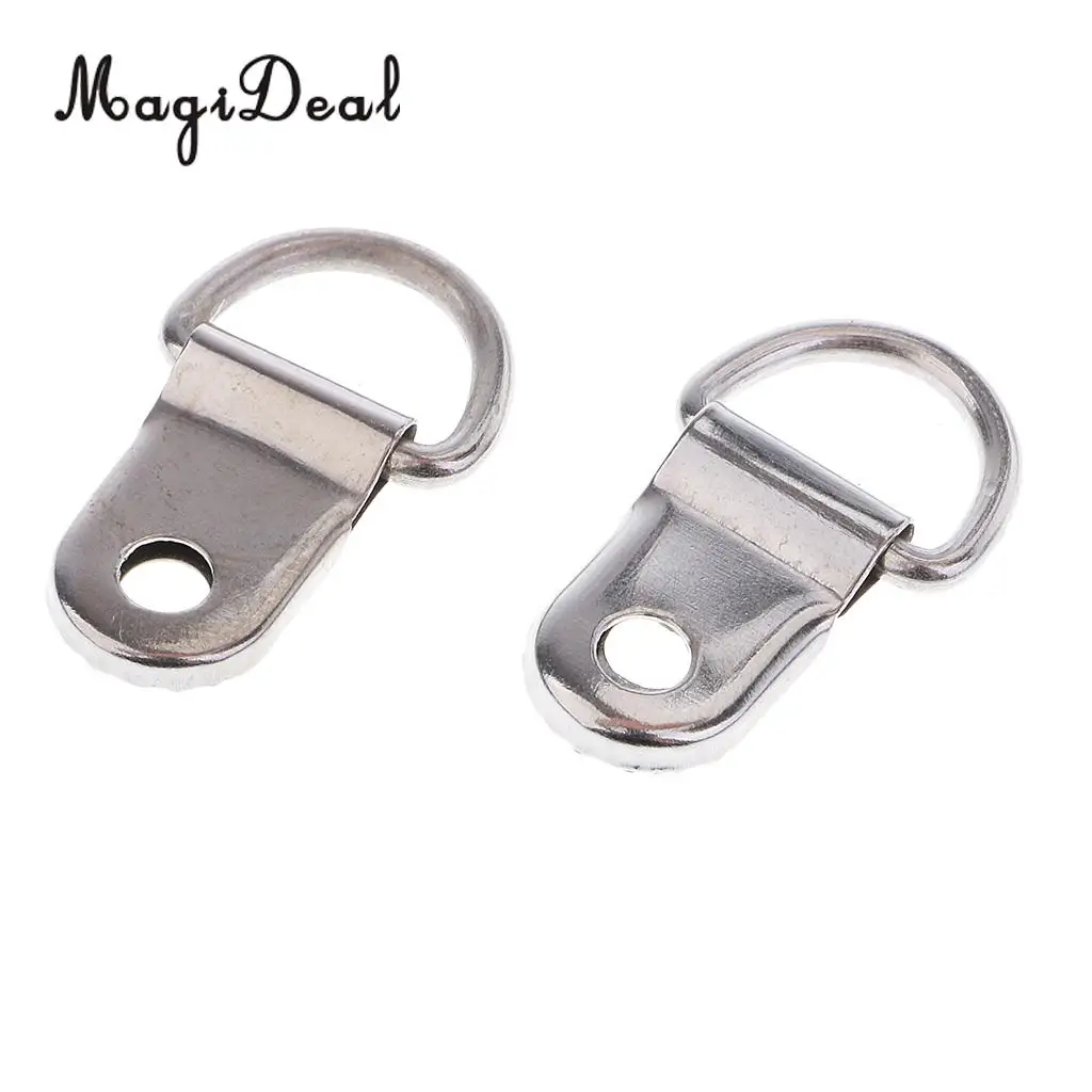 100 Pcs Single Hole D-Ring Hangers Home Decoration Creative Picture Frame Hanging 0.98 x 0.39 inch