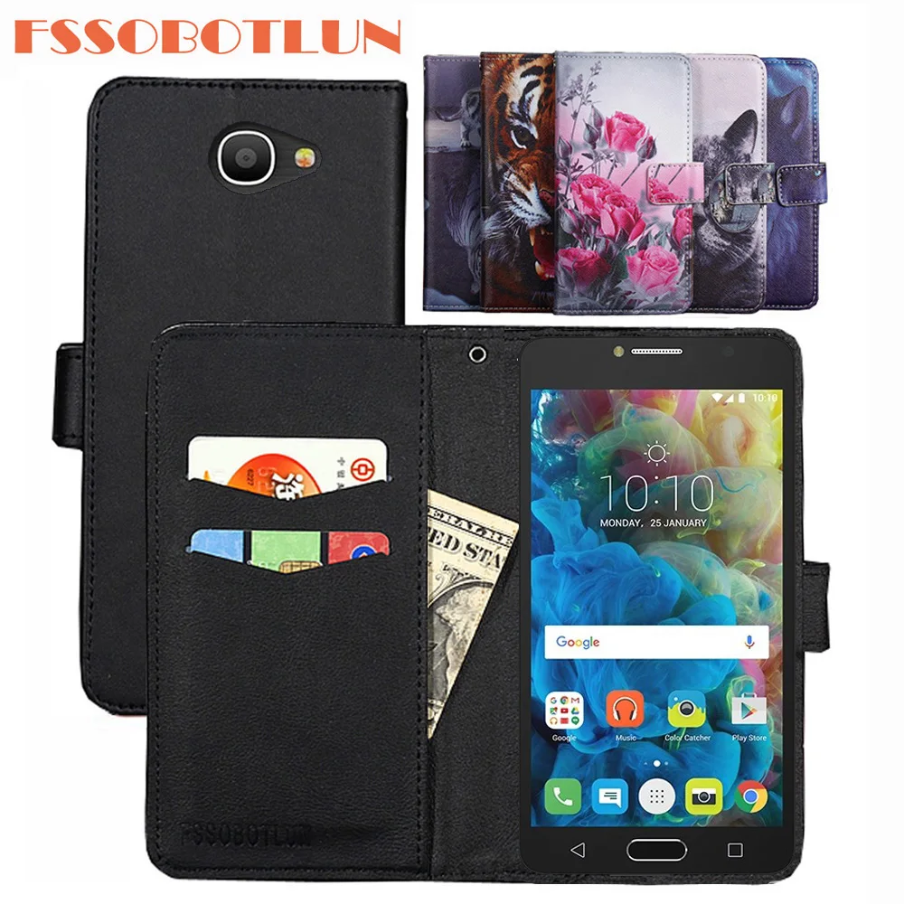 Чехол для Alcatel Pop 4S 5095K 5095Y OT5095 Ретро флип-чехол из искусственной кожи магнитный