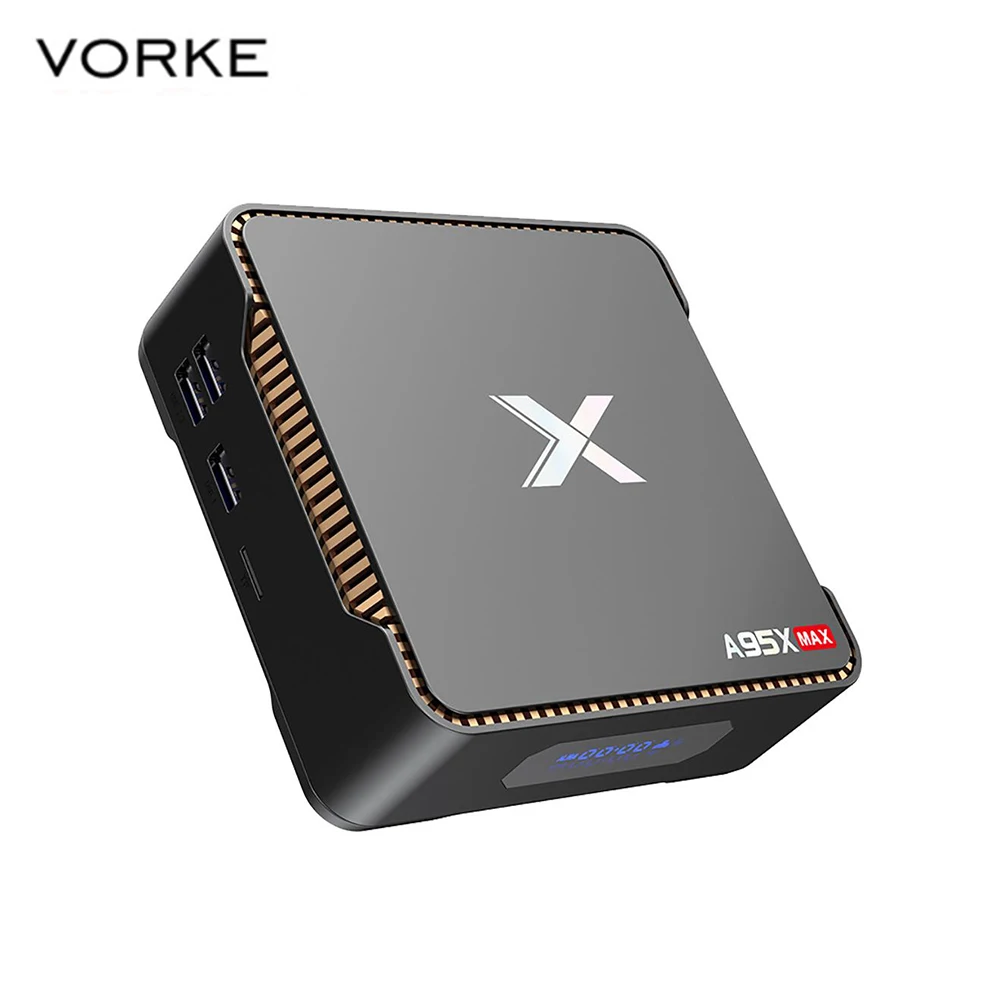 

Vorke A95X MAX Android 8.1 TV BOX Amlogic S905X2 4GB RAM + 64GB ROM 2.4/5G WIFI 1000Mbps Bluetooth Gigabit LAN Support SATA HDD