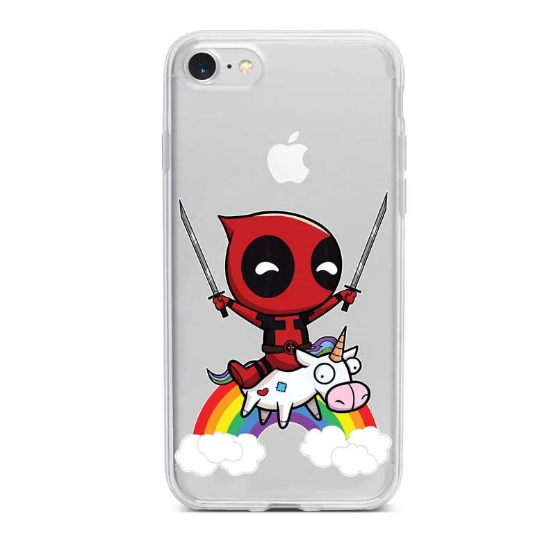 Cavalo Unicornio комиксы DC, Marvel Deadpool супергерой Suave Силиконовый ТПУ чехол для телефона для iPhone 11 11Pro 11ProMax X XR XS Max 8 8Plus 7Plus 6s 6Plus - Цвет: TPU