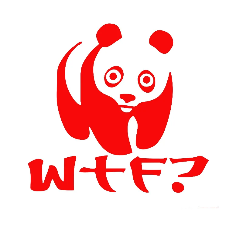Забавный автомобильный стикер панда WTF забавное слово стильный тюнинг мотоцикл