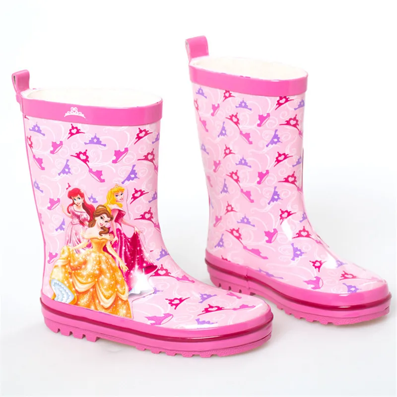 Водонепроницаемый детские резиновые сапоги Желе Мягкий детской обуви обувь для девочки детские резиновые сапоги с Catoon рисунком для девочек детская обувь дождь
