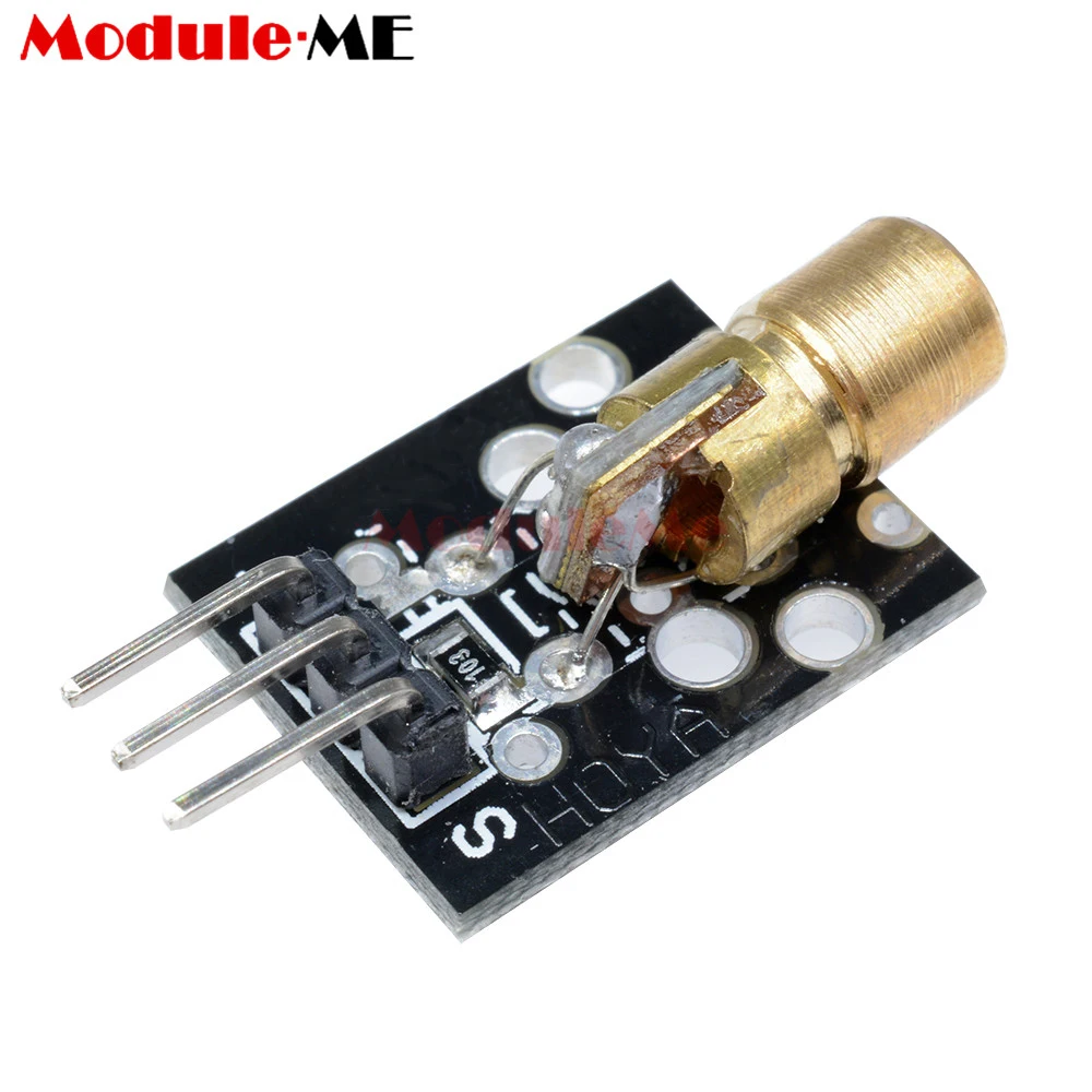 Módulo Sensor láser 650nm 6mm 5V 5mW láser rojo Dot Diodo Cabeza de Cobre para Arduino