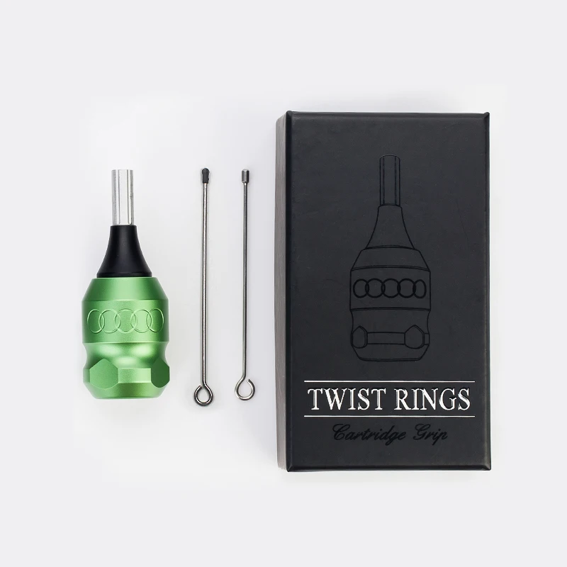 

EZ-TRCG32GR Professional adjustable Green Aluminum Twist Rings Cartridge System Grip 32mm tattoo machine grips Stainless Steel