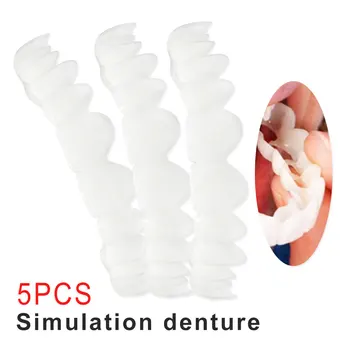 

5pcs Temporary Smile Comfort Fit Cosmetic Teeth Denture Teeth Top Cosmetic Veneer Dentes White
