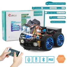 4WD умный робот автомобиль Diy для Arduino R3, стартер робототехники обучающий комплект приложение RC ствол игрушка малыш, поддержка царапин библиотеки